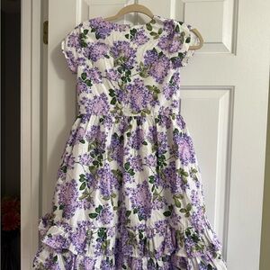 Gymboree White Dress with Lilac Floral Print
